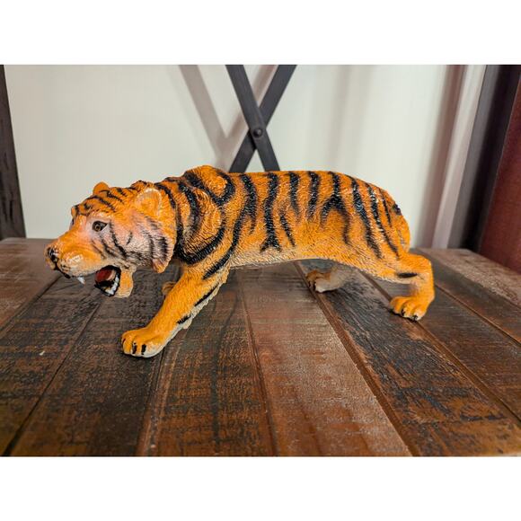 Large Tiger Rubber Toy Figure 14” - Picture 2 of 12